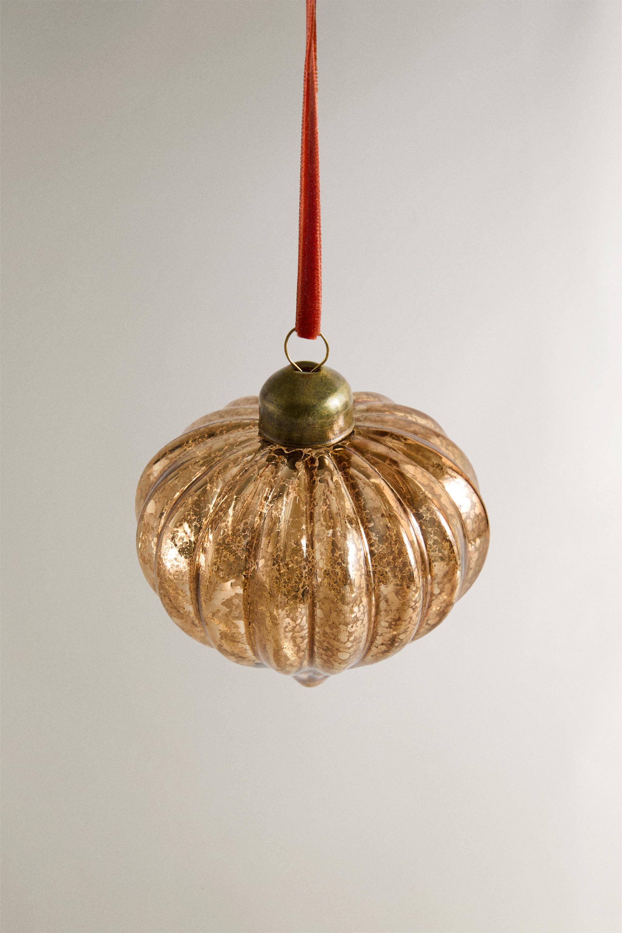 STRIPED SPINNING TOP CHRISTMAS TREE BALL  ORNAMENT